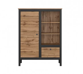 LOFT шкаф REG1D1S/90 (Дуб вотан/Черный) в Междуреченском - mezhdurechenskij.mebel-tymen.ru | фото