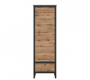 LOFT шкаф REG1D1S (Дуб вотан/Черный) в Междуреченском - mezhdurechenskij.mebel-tymen.ru | фото