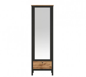 LOFT шкаф SZF1W1S/60 (Дуб вотан/Черный) в Междуреченском - mezhdurechenskij.mebel-tymen.ru | фото