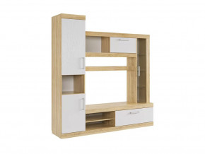 Мини-стенка Макси дуб сонома/белое дерево в Междуреченском - mezhdurechenskij.mebel-tymen.ru | фото