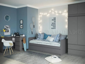 Модульная детская Челси Графит в Междуреченском - mezhdurechenskij.mebel-tymen.ru | фото