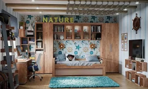Модульная детская Nature в Междуреченском - mezhdurechenskij.mebel-tymen.ru | фото