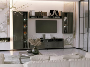 Модульная гостиная Оливия Графит Софт в Междуреченском - mezhdurechenskij.mebel-tymen.ru | фото