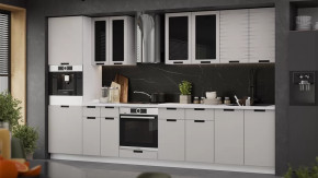 Модульная кухня «Гренада» Белый, Холст мокко в Междуреченском - mezhdurechenskij.mebel-tymen.ru | фото