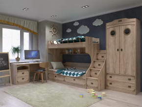 Модульная подростковая Мираж-1 Дуб баррик в Междуреченском - mezhdurechenskij.mebel-tymen.ru | фото