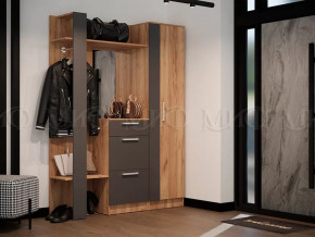 Модульная прихожая Мартина Графит, Дуб крафт в Междуреченском - mezhdurechenskij.mebel-tymen.ru | фото