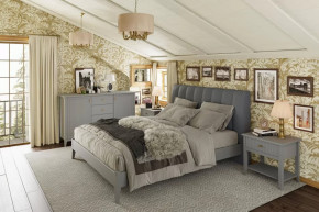 Модульная спальня Никеа Серый шифер/Лак Антрацит в Междуреченском - mezhdurechenskij.mebel-tymen.ru | фото