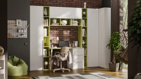 Набор детской мебели «Порто» №10 Белый жемчуг, Океан Зеленый, Белый софт в Междуреченском - mezhdurechenskij.mebel-tymen.ru | фото