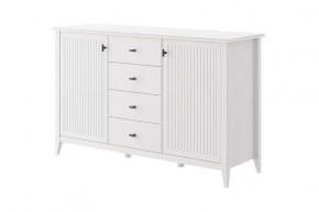 Никеа Комод 4 ящика 2 двери Белый в Междуреченском - mezhdurechenskij.mebel-tymen.ru | фото