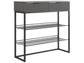 Обувница Классная 1 графит/графит матовый/черный муар в Междуреченском - mezhdurechenskij.mebel-tymen.ru | фото