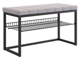 Обувница Классная 2 черный муар/оникс (велюр) в Междуреченском - mezhdurechenskij.mebel-tymen.ru | фото