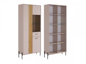 Шкаф двухдверный (со стеклом) Доминика в Междуреченском - mezhdurechenskij.mebel-tymen.ru | фото