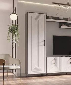 Пенал Квадро М-2 серый графит/софт вайт в Междуреченском - mezhdurechenskij.mebel-tymen.ru | фото