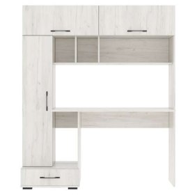 Стол компьютерный "ПКС- 1" (ш1500*г570*в1800мм), ЛДСП дуб крафт белый (Памир) в Междуреченском - mezhdurechenskij.mebel-tymen.ru | фото