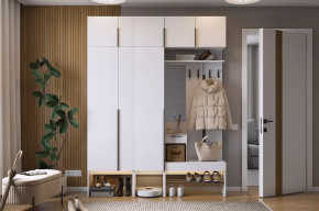 Прихожая Баско К9 белое дерево в Междуреченском - mezhdurechenskij.mebel-tymen.ru | фото