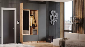 Прихожая "Бавария" Дуб вотан/графит в Междуреченском - mezhdurechenskij.mebel-tymen.ru | фото