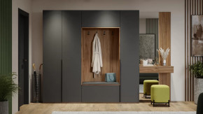 Прихожая «Порто» Яблоня Беллуно, Графит софт в Междуреченском - mezhdurechenskij.mebel-tymen.ru | фото