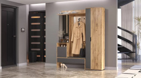 Прихожая Сабрина Дуб вотан/графит в Междуреченском - mezhdurechenskij.mebel-tymen.ru | фото