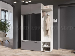 Прихожая Стелла Графит/Дуб Крафт Белый в Междуреченском - mezhdurechenskij.mebel-tymen.ru | фото