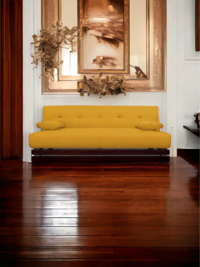 Прямой диван манго 1 Савана Елоу/Планки орех в Междуреченском - mezhdurechenskij.mebel-tymen.ru | фото