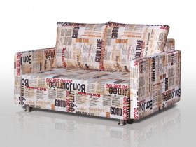 Диван Реал 120 с подлокотниками Газета в Междуреченском - mezhdurechenskij.mebel-tymen.ru | фото