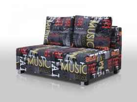 Диван Реал 120 без подлокотников мюзик графит в Междуреченском - mezhdurechenskij.mebel-tymen.ru | фото