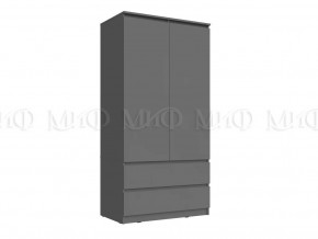 Шкаф 2-х створчатый Челси Графит в Междуреченском - mezhdurechenskij.mebel-tymen.ru | фото