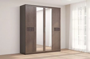 Шкаф 4-х створчатый с зеркалом Кэт-4 Венге Диал в Междуреченском - mezhdurechenskij.mebel-tymen.ru | фото