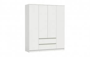 Шкаф для одежды 82.01 Берген (4-х дв.) (ЛДСП Белый) в Междуреченском - mezhdurechenskij.mebel-tymen.ru | фото