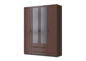 Шкаф ШР-4 "Кантри" 2 зеркала, орех в Междуреченском - mezhdurechenskij.mebel-tymen.ru | фото