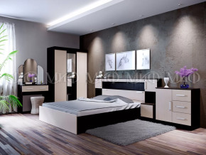 Спальный гарнитур Басямиф, дуб беленый/венге в Междуреченском - mezhdurechenskij.mebel-tymen.ru | фото