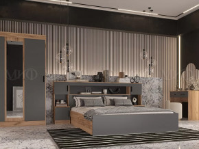 Спальный гарнитур Басямиф, графит/дуб крафт в Междуреченском - mezhdurechenskij.mebel-tymen.ru | фото