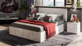 Спальный гарнитур «Хилтон» стандартный Ателье светлый в Междуреченском - mezhdurechenskij.mebel-tymen.ru | фото