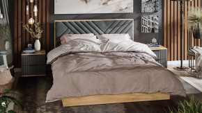 Спальный гарнитур «Хилтон» стандартный Дуб Крафт золотой, Графит матовый в Междуреченском - mezhdurechenskij.mebel-tymen.ru | фото