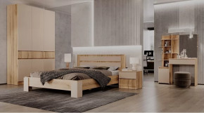 Спальный гарнитур Ленора Дуб вотан/Кашемир в Междуреченском - mezhdurechenskij.mebel-tymen.ru | фото