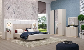 Спальня №1 "Капри" Сатин в Междуреченском - mezhdurechenskij.mebel-tymen.ru | фото