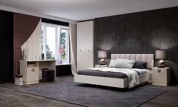 Спальня №2 "Капри" Сатин в Междуреченском - mezhdurechenskij.mebel-tymen.ru | фото