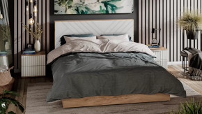 Спальня «Хилтон» Дуб Крафт золотой, Белый матовый в Междуреченском - mezhdurechenskij.mebel-tymen.ru | фото