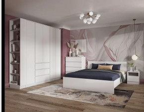 Спальня Мэнкс, набор №1 Белый/графит серый в Междуреченском - mezhdurechenskij.mebel-tymen.ru | фото