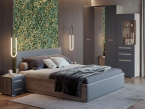 Спальня Наоми графит нубук в Междуреченском - mezhdurechenskij.mebel-tymen.ru | фото