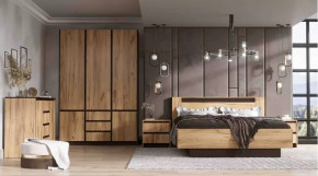 Спальня серия Бостон дуб вотан в Междуреченском - mezhdurechenskij.mebel-tymen.ru | фото