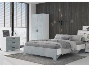 Спальня Victor Белый-бетон в Междуреченском - mezhdurechenskij.mebel-tymen.ru | фото