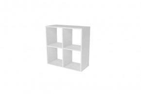 Стеллаж 4 секции 696х700х294, цвет белый в Междуреченском - mezhdurechenskij.mebel-tymen.ru | фото