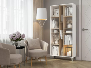 Стеллаж Asti Сонома-Белый в Междуреченском - mezhdurechenskij.mebel-tymen.ru | фото