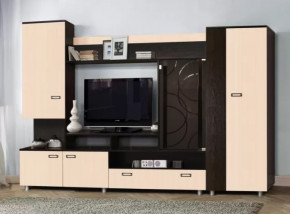 Стенка "Аллегро" вариант 3 венге Linum/дуб белфорт в Междуреченском - mezhdurechenskij.mebel-tymen.ru | фото