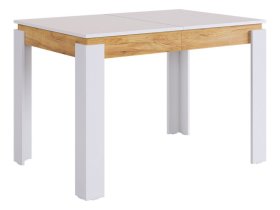 Стол обеденный раздвижной Гермес 2 белое дерево/дуб крафт золотой в Междуреченском - mezhdurechenskij.mebel-tymen.ru | фото