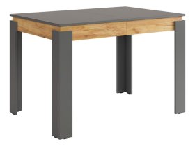 Стол обеденный раздвижной Гермес 2 графит/дуб крафт золотой в Междуреченском - mezhdurechenskij.mebel-tymen.ru | фото