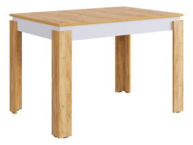 Стол обеденный раздвижной Гермес 2 дуб крафт золотой/белое дерево в Междуреченском - mezhdurechenskij.mebel-tymen.ru | фото