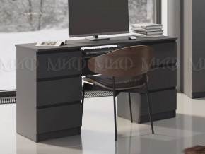 Стол 6 ящиков Челси Графит в Междуреченском - mezhdurechenskij.mebel-tymen.ru | фото