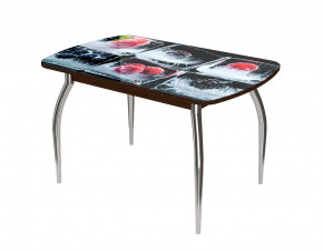 Стол Бостон-2 ф/п Лёд, 1100*700 мм, венге/хром триумф в Междуреченском - mezhdurechenskij.mebel-tymen.ru | фото